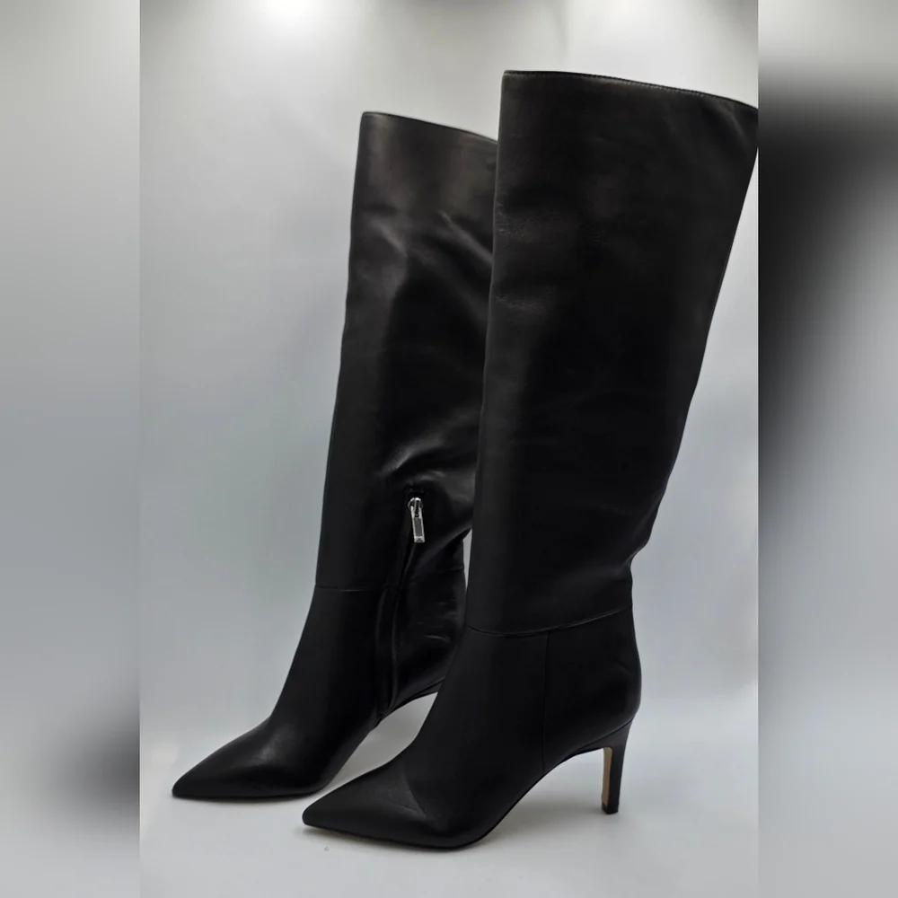 Marc Fisher Knee High Leather Boots Size 5 - Picture 8 of 14